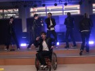 Kevin McHale takes centre stage and heat for playing wheelchair using Artie Abrams. Image from The Fox Network