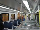 Inside the new Canada Line SkyTrain cars.
