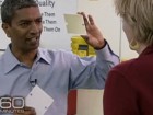 K.R. Sridhar of Bloom Energy shows off a component of his "Bloom Box" to 60 Minutes' Leslie Stahl.