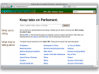 Website of OpenParliament.ca