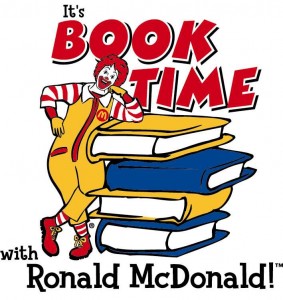 It's book time with Ronald McDonald.