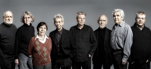 Winners of the 2010 Governor General's Awards for Visual and Media Arts. Left to right: Claude Tousignant, Ione Thorkelsson, Rita Letendre, Gabor Szilasi, Tom Sherman, Terry Ryan, Robert Davidson, André Forcier.