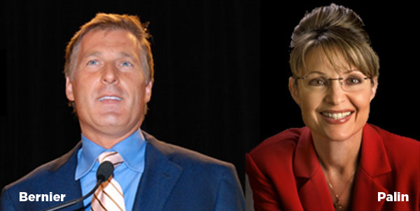 Maxime Bernier and Sarah Palin