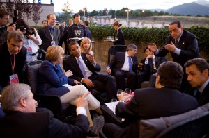 G8 Leaders meet in L'Aquila, Italy, July 8, 2009.