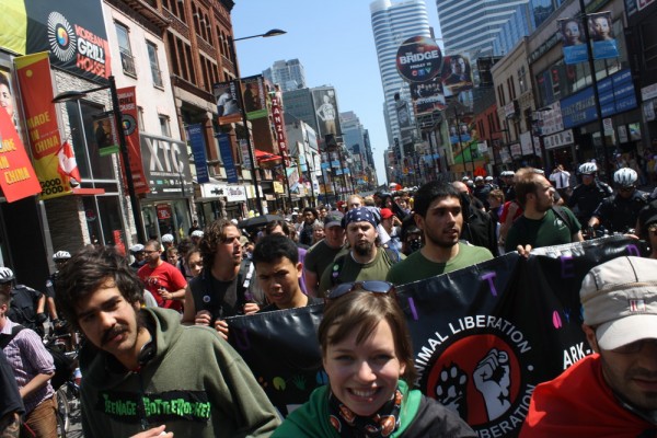 Protesters against the G20 in Toronto. Photo by Jesse Mintz.
