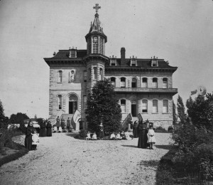 Institution out of time: A Catholic convent and boarding school circa 1880. Photo courtesy Canadian National Archives.