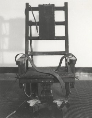 "Sparky" the electric chair from Sing Sing prison.