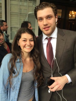 Sens fan Katie Kerrick was assaulted at Friday's game. Prior to this she met Ottawa player Bobby Ryan. Photo from Kerrick's Facebook page.